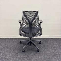 HERMAN MILLER SAYL CHAIR BLACK FABRIC WITH HEIGHT ADJUSTABLE ARMS! MANY AVAILABLE! 