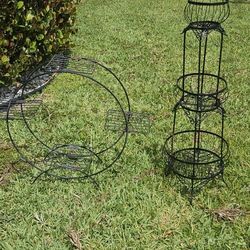 2 LARGE METAL PLANTERS $25 EACH