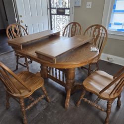 Oak Dining Table Set