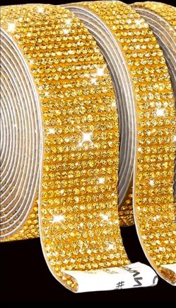 1 yard of gold rhinestone ribbon/ tape
