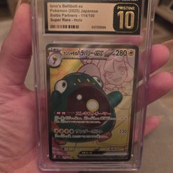 Pristine 10 Iono's Bellibolt ex #114 Pokemon Japanese Battle Partners