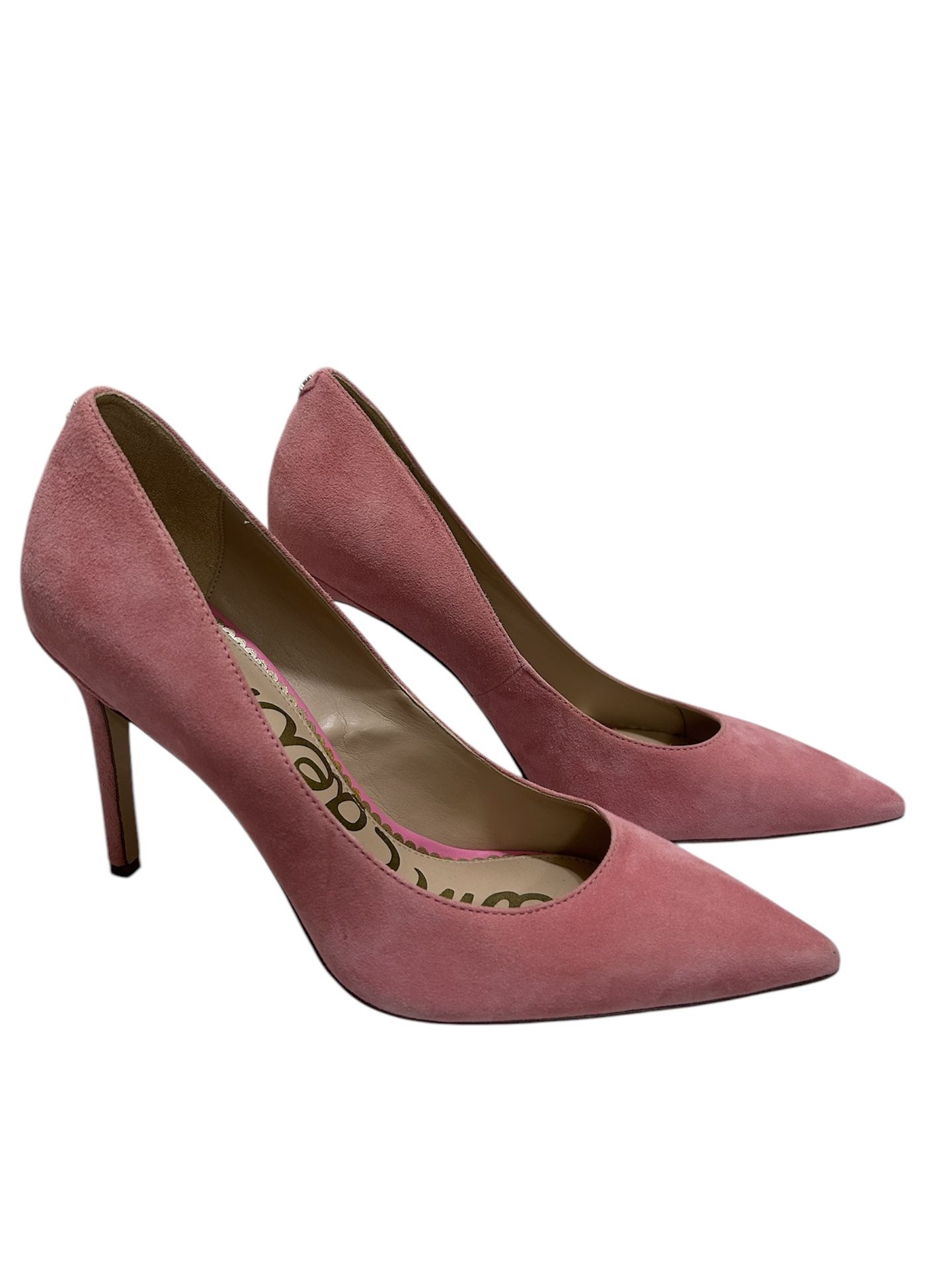 Sam Edelman Hazel Suede Leather Powder Pink Heels 9M Stiletto Feminine Chic