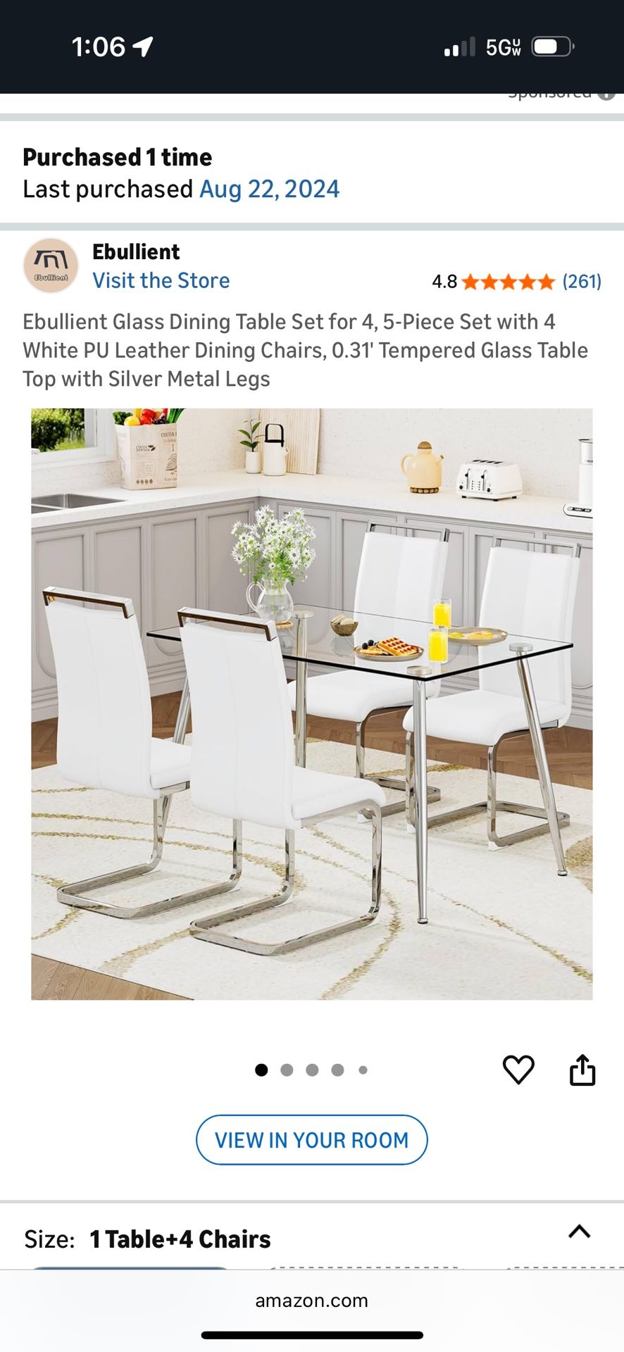 Modern Dining Table White/glass