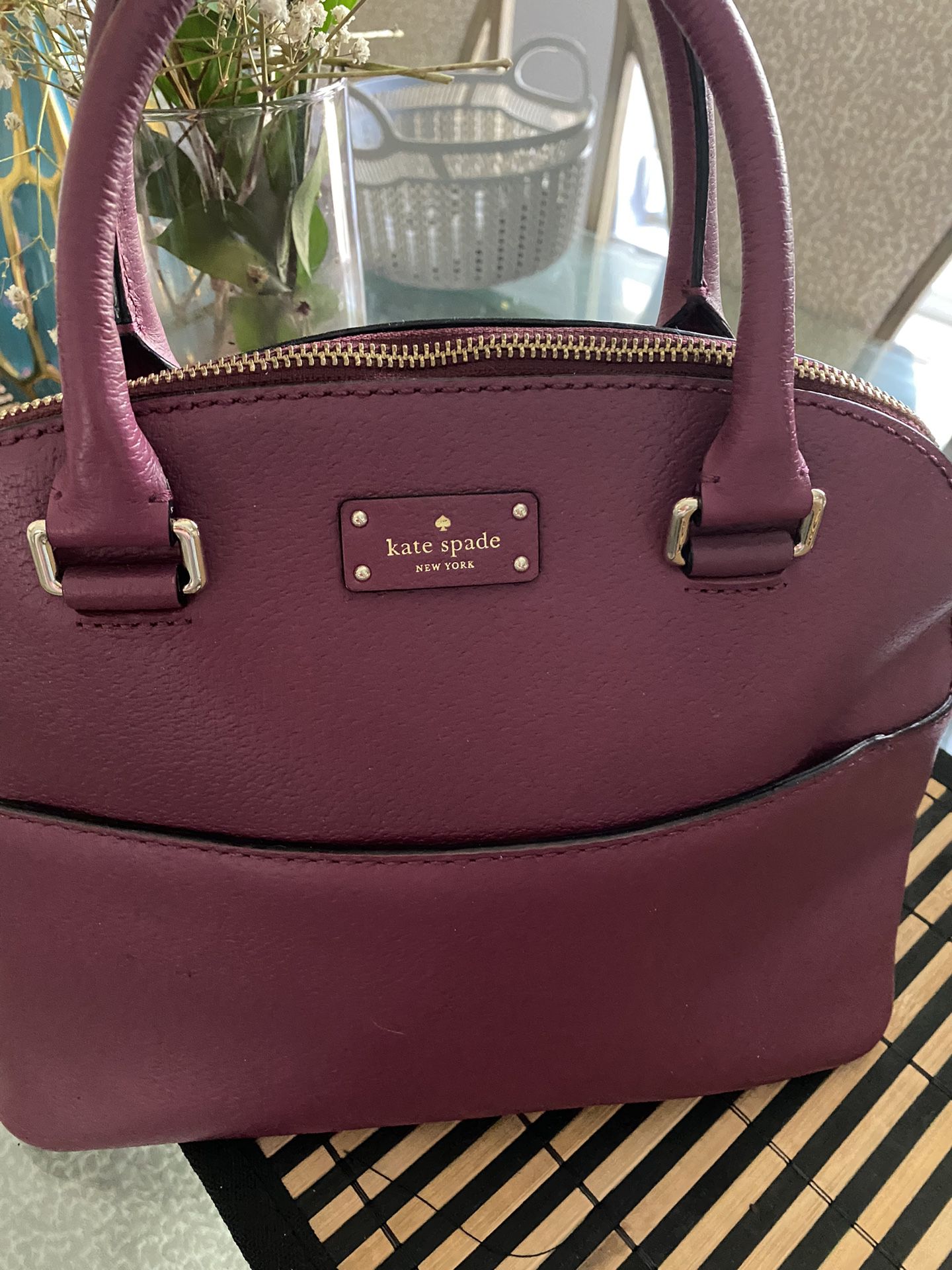 Purple Kate Spade Handbag  With Crossbody Option 