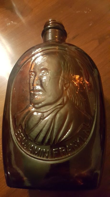 Rare Benjamin Franklin Log Cabin Syrup Bottle For Sale In Wells