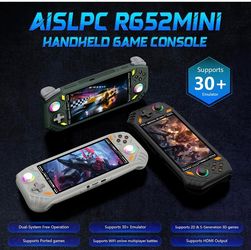 RG52MINI Retro Handheld Game Console, 5.5 Inch IPS Screen, Portable Dual System, 64GB Support 30+ Emulator&22000+ Classic Games, WiFi Networked Fighti