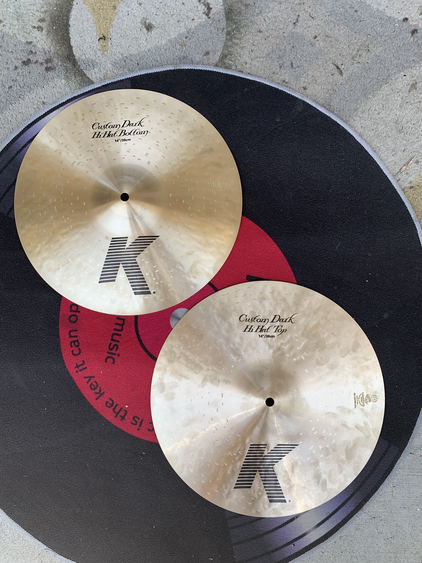 Zildjian K Custom Series 14” Dark Hi Hat Drum Cymbals BRAND NEW Retails for $629