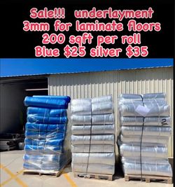 Underlayment 3mm for laminate or wood floor