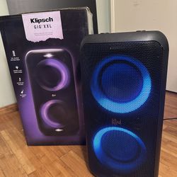 Klipsch GIG XXL Portable Rechargeable Bluetooth LED Party Speaker w/ Microphone