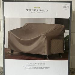 Threshold Loveseat Cover Brown
