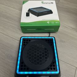 Mcbazel Cooling Fan for Xbox Series X with RGB Lights, Vertical Cooling Stand System with 3 Fan