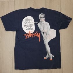 Stussy "Skate Tough You Little Boys" Navy Blue Shirt