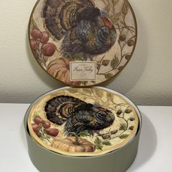Pottery Barn Fresco Turkey Plates 9” New In Box