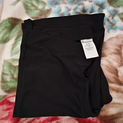 Black Flared Leggings, Medium 