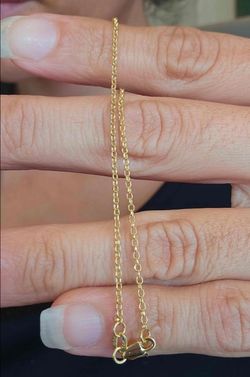 NEW 10K Gold Cable Link Bracelet 7"