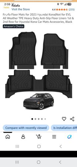 Falafa Floor Mats for 2025 Hyundai Kona