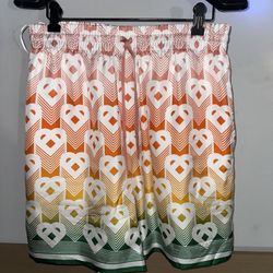 Casablanca Heart Monogram Silk Shorts Sizes
