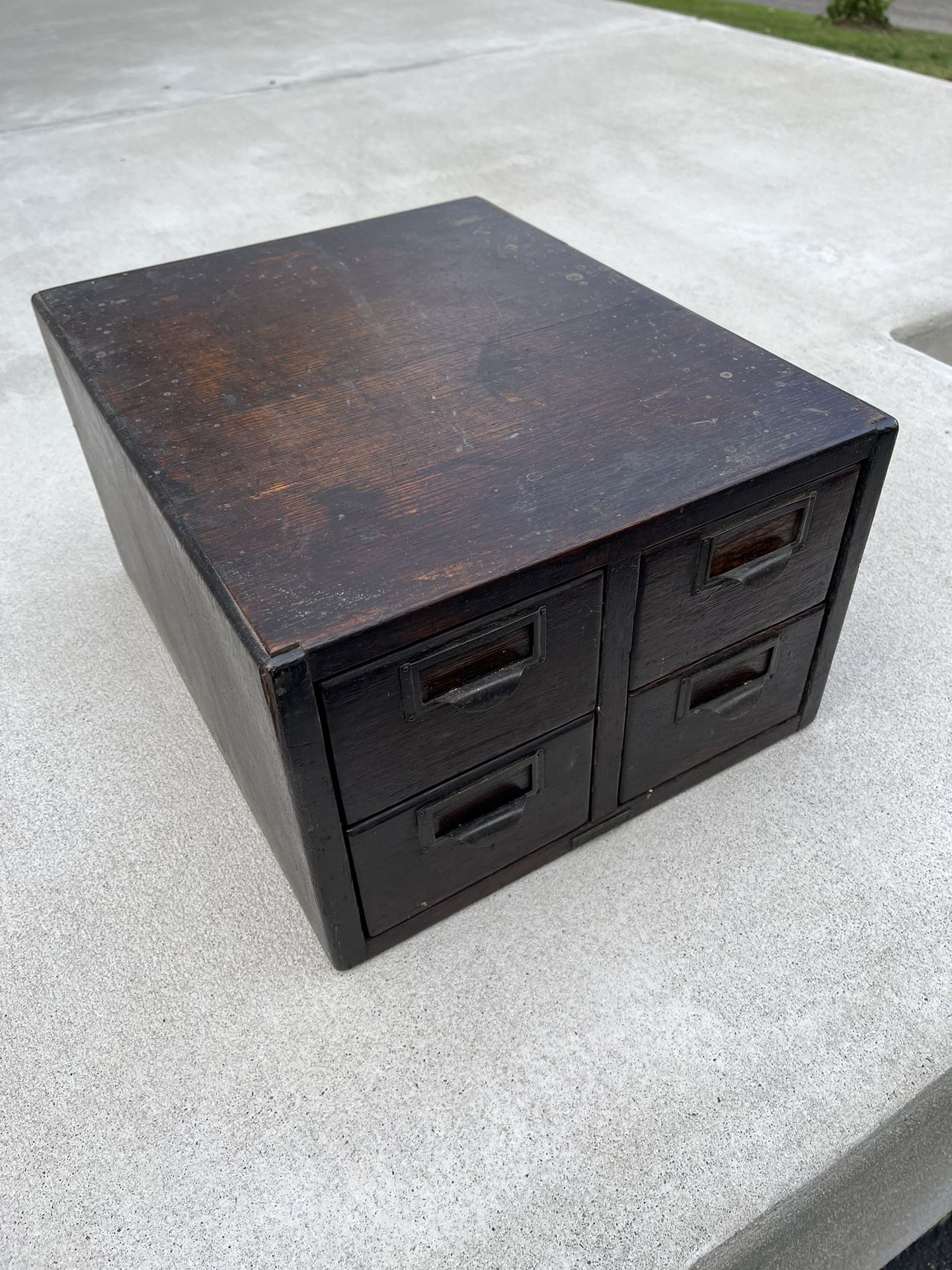 Antique File Card Cabinet