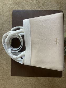 Kate Spade Madison Colorblock Saffiano Leather Medium Satchel Beige