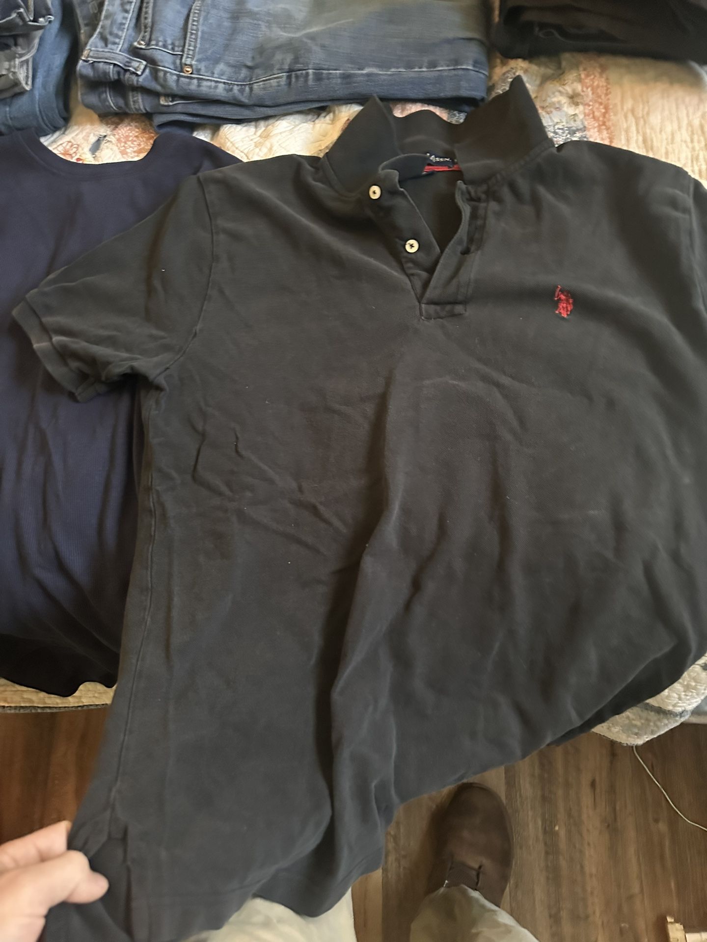 Men’s Black U.S. Polo Assn Polo Shirt – Size Large