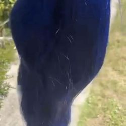 30inch Straight Blue 13x4 Hd Transparent Lace Frontal Wig 