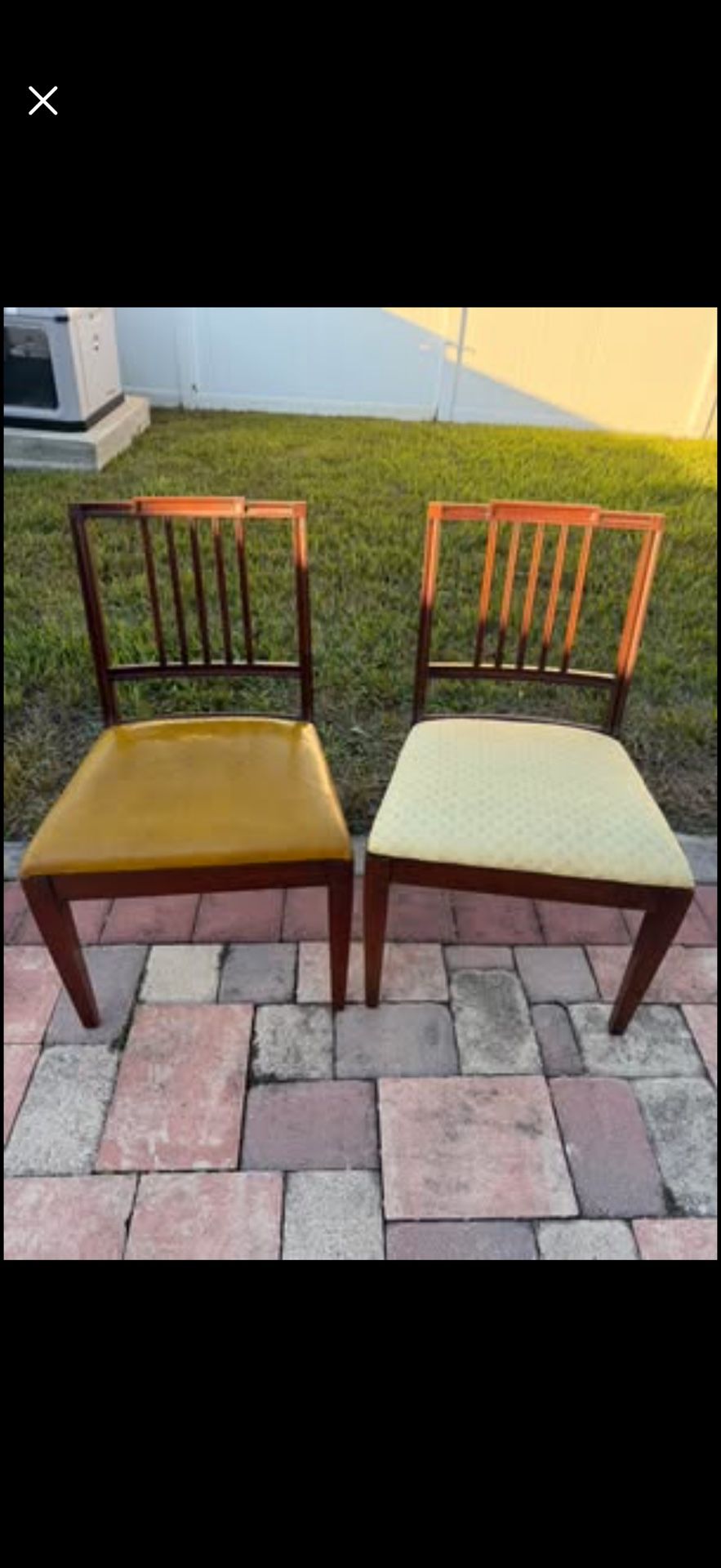 Midcentury Modern MCM Antique Wood Dining Chairs Furniture 2 for $25