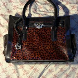 Brighton Leopard Patent Tote
