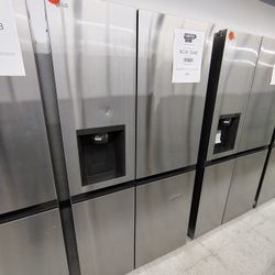 LG 27 Cu Ft Side by Side Smart Refrigerator w/ Craft Ice, External Ice and Water Dispenser