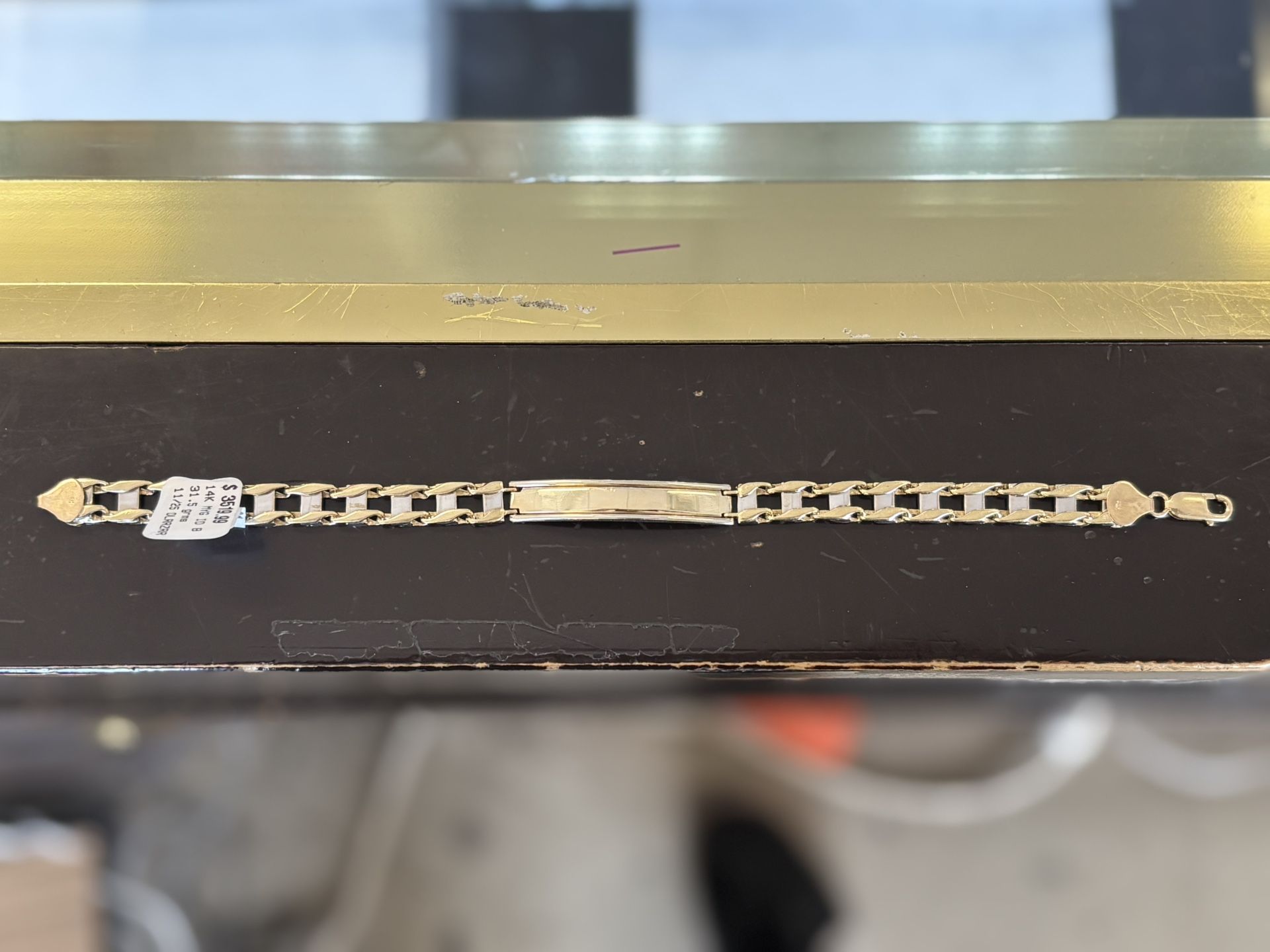 14kt Gold Blank ID Bracelet 