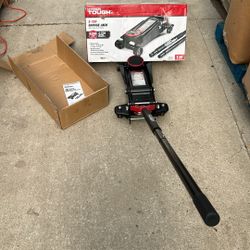 Hyper Tough 3 Ton Floor Jack with Dual Pump - Black