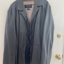 Mens Real Genuine Leather Jacket Plus