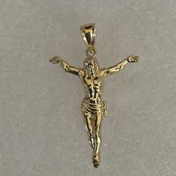 10k Real Gold Jesus pendant Charm 