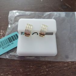 Gold Over Sterling  Silver  925 Huggies 