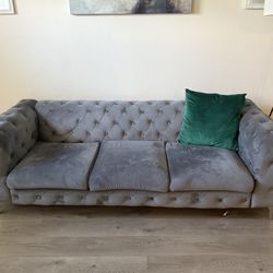 Suede 3 Piece Sofa Set 