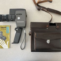 Canon Vintage Movie Camera With Case, Works Zoom 8