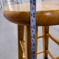 22" Honey Blonde Wooden Bar Stool