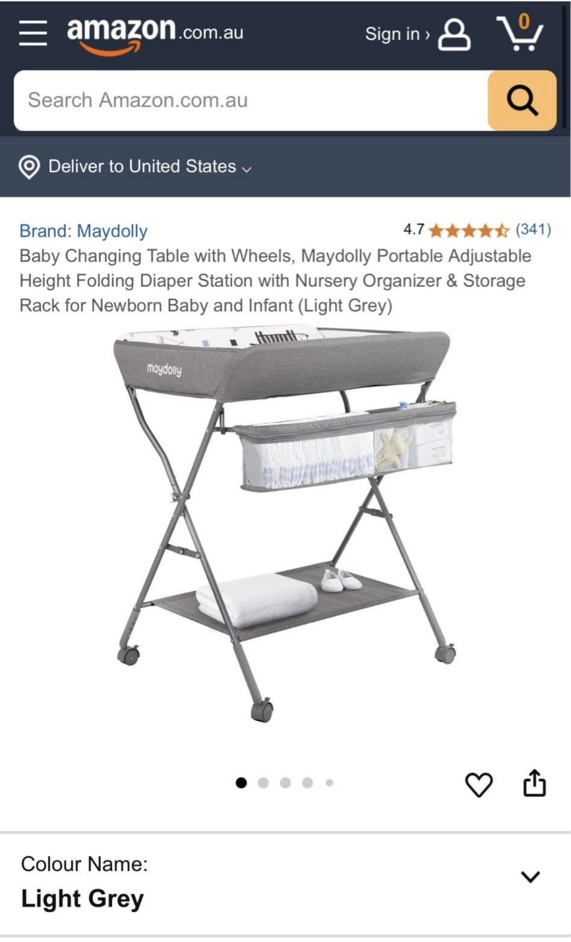 MYDOLLY BABY CHANGING TABLE (Norwalk 90650)
