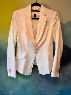 White House Black Market Single-Button Blazer with Gold Hardware