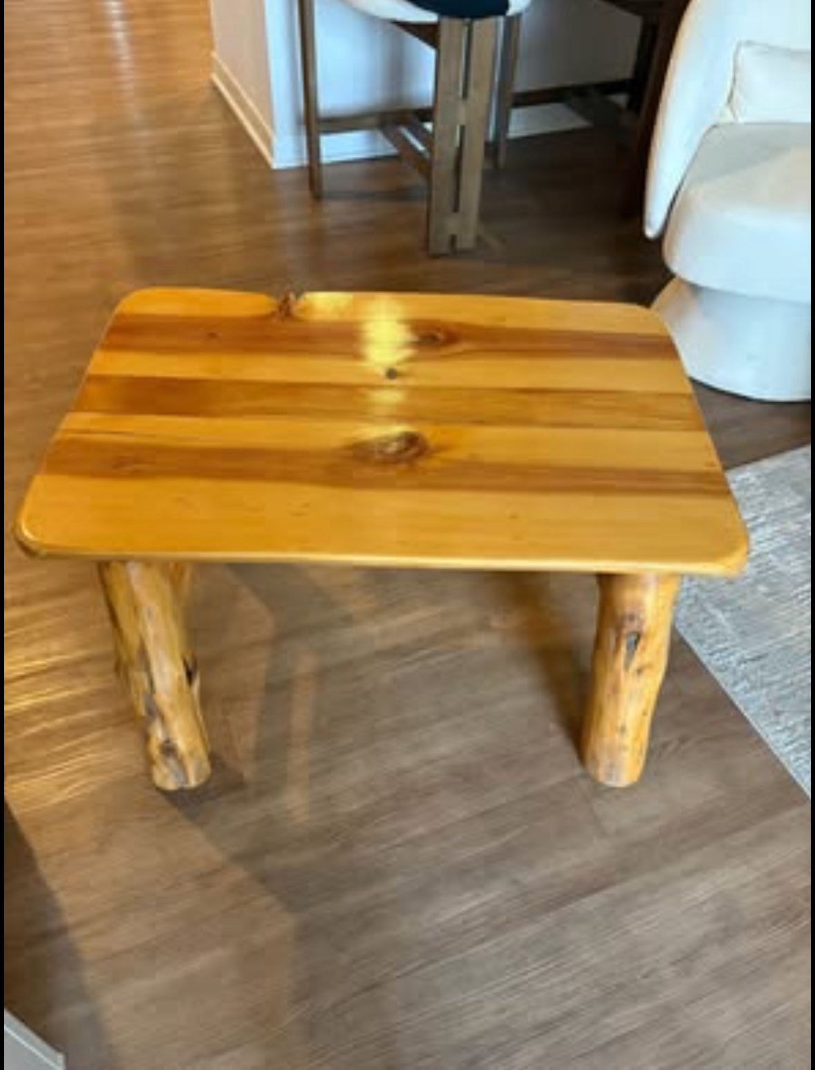 Solid Wood Rustic Coffee Table - Handmade