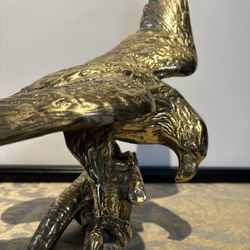 large bronze brass Eagle sculpture L18xD14xH15.5 inch Lbs 7.5
