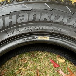 Snow Tires 215/70R16. 100T