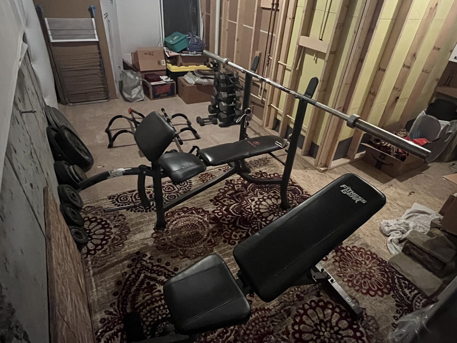 Bench Press/Dumbell Set/ Utility Bench