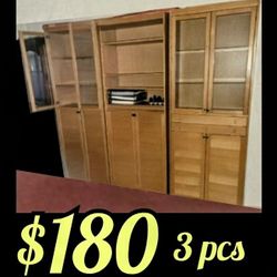 Bookshelves - Storage Cabinets - 3 Piece Set