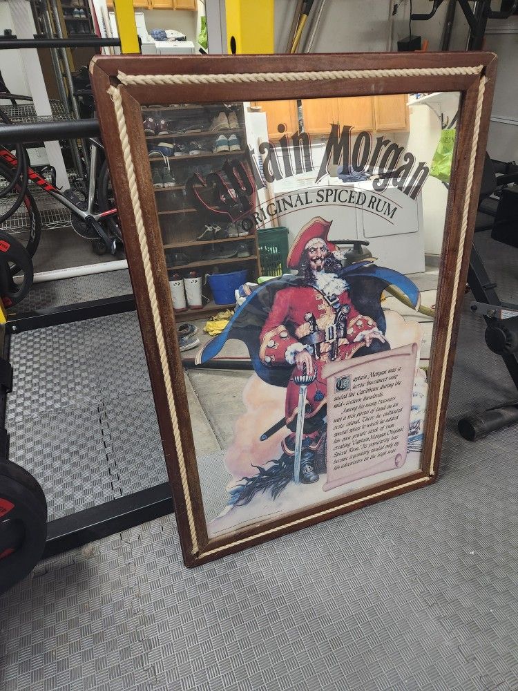 vintage Captain Morgan Spiced Rum mirror 41'' x 29''