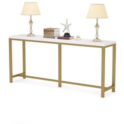 New Tribesigns Console Table, Narrow Hallway Table, 70.9 inch Sofa Table