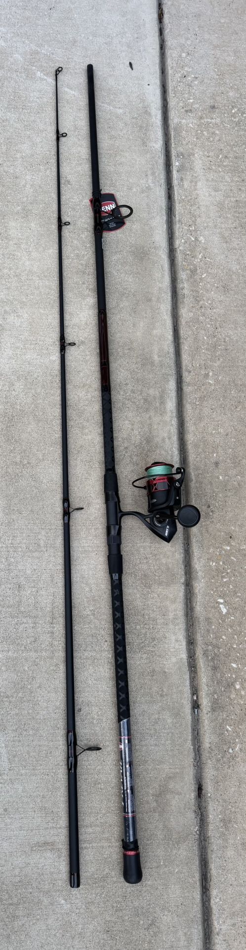Penn prevail 12’ spinning rod w/ fierce iv 6000 reel - brand new combo