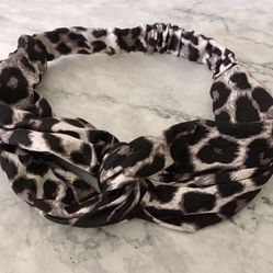 White Leopard Hairband 