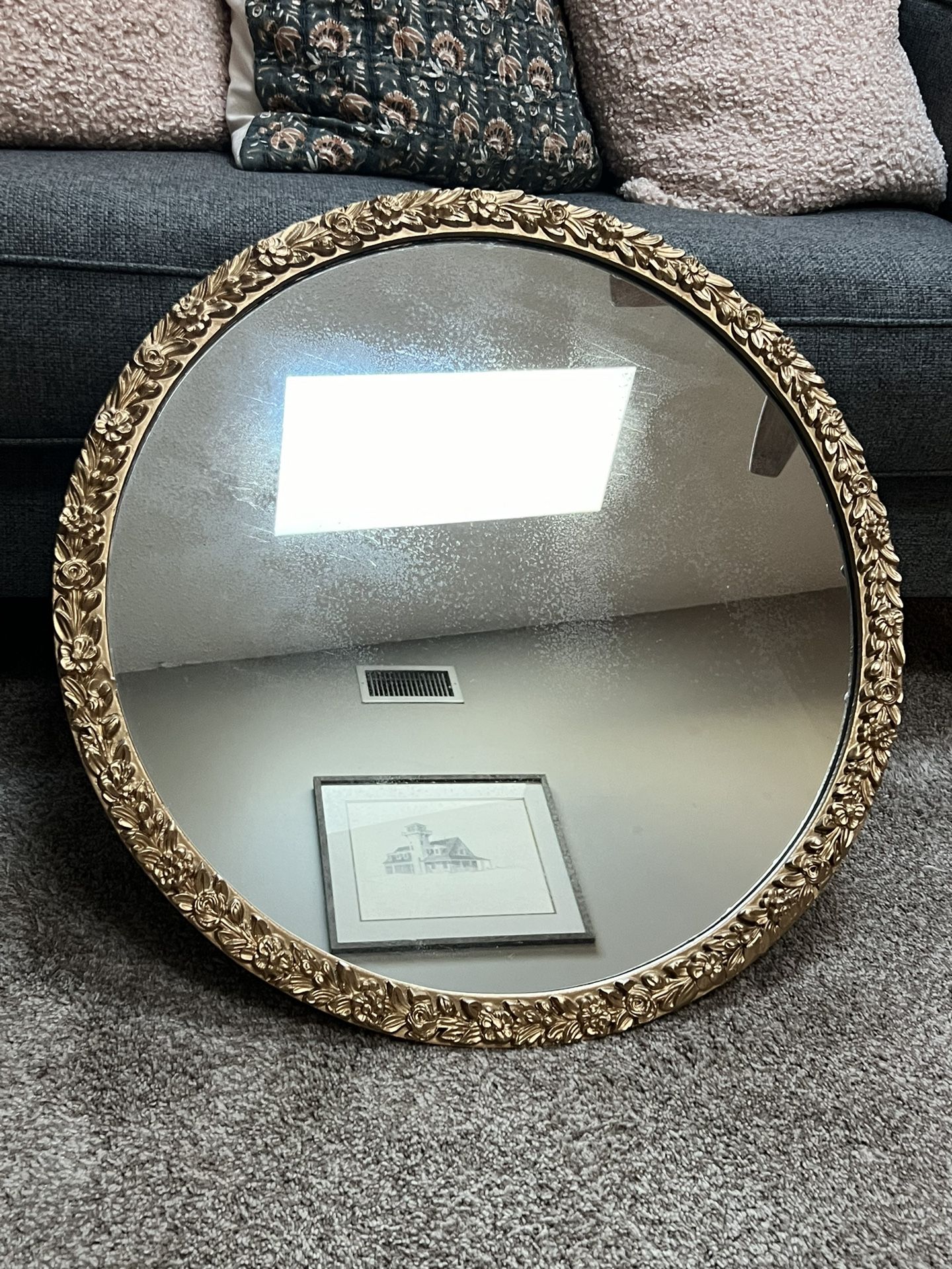 Vintage Wood Mirror