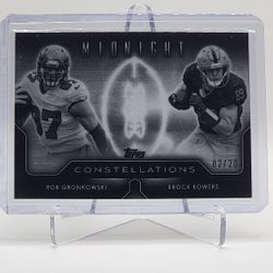 2024 Topps Midnight Football Constellations Rob Gronkowski/ Brock Bowers #2/20