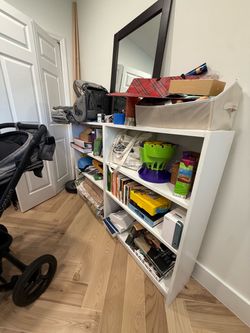 White Bookcase Shelving Units (2)